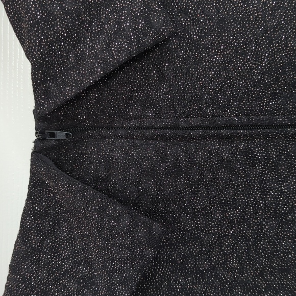 Premier Amour Black Blush Glitter Cocktail Dress Off The Shoulder Sz 4 - Picture 8 of 10